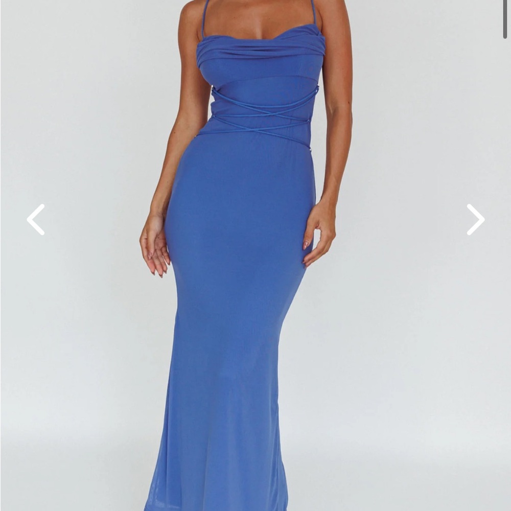 Elegant Blue Maxi Dress